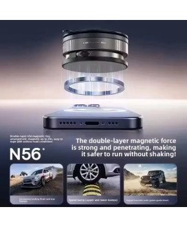 Suporte de telemóvel magnético de ventosa Magsafe 360°, ajustável, a vácuo - Goeik