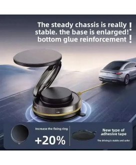 Suporte de telemóvel magnético de ventosa Magsafe 360°, ajustável, a vácuo - Goeik