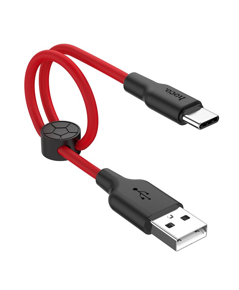 Cabo Silicone HOCO X21 Plus USB para Tipo-C - Vermelho